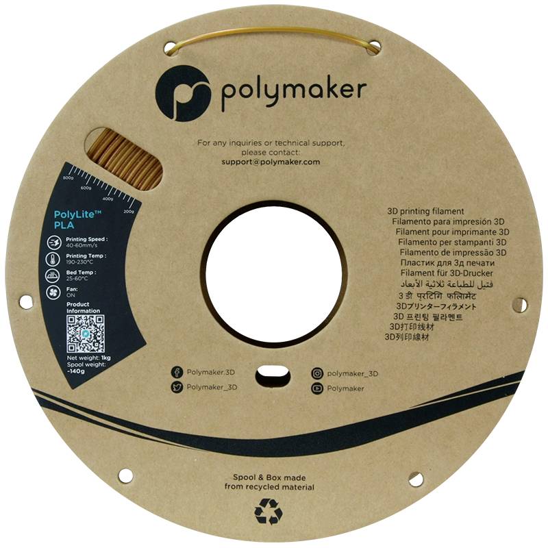 Polymaker PA02082 Starlight Filament PLA Mehrfarbig, Farbwechsel 1.75mm 1000g Starlight Jupiter PolyLite™ PLA 1St.