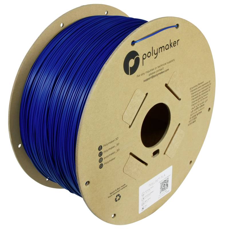 Polymaker PA02067 Filament PLA hohe Steifigkeit, hohe Zugfestigkeit 1.75mm 3000g Blau PolyLite™ 1St.