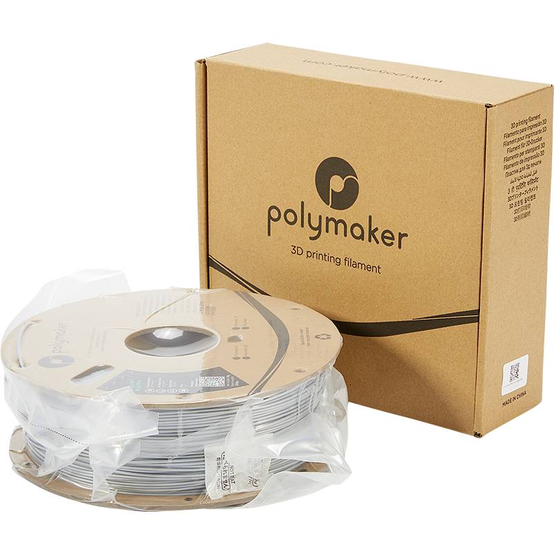 Polymaker PA07007 Metallic Filament PLA Pro hohe Steifigkeit, schlagfest 1.75mm 1000g Metallic-Silber PolyLite™ 1St.