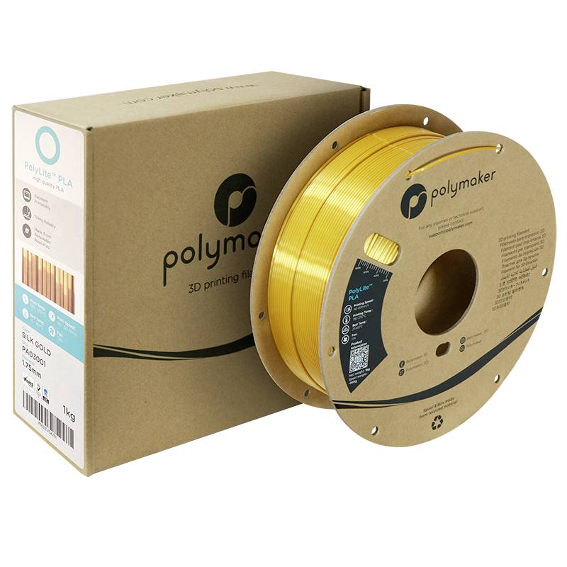Polymaker PA03001 Silk Filament PLA-Seide Seidig glänzend 1.75mm 1000g Gold PolyLite™ 1St.
