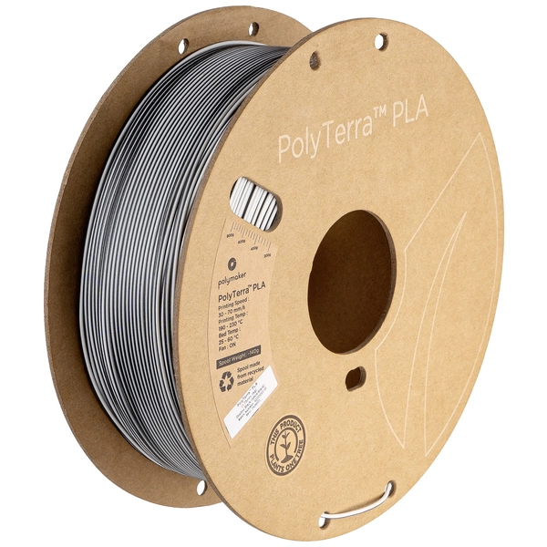 Polymaker PA04020 Dual Filament PLA geringerer Kunststoffgehalt, Matt 1.75mm 1000g Shadow Black, Weiß, Schwarz PolyTerra™ 1St. Polymaker PA04020 Dual Filament PLA geringerer Kunststoffgehalt, Matt 1.75mm 1000g Shadow Black, Weiß, Schwarz PolyTerra™ 1St.