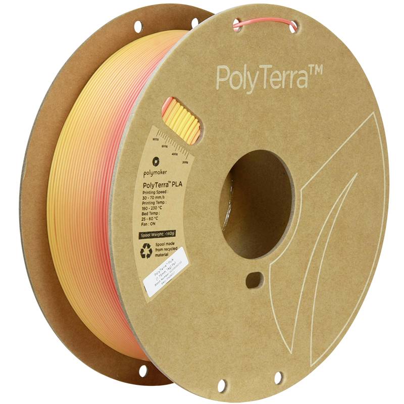 Polymaker PA04037 Gradient Filament PLA geringerer Kunststoffgehalt, Matt, Mehrfarbig 1.75 mm 1000