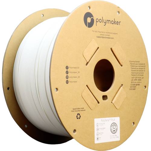 Polymaker PA04008 Regular Filament PLA geringerer Kunststoffgehalt, Matt 1.75 mm 1000 g Cotton Whit