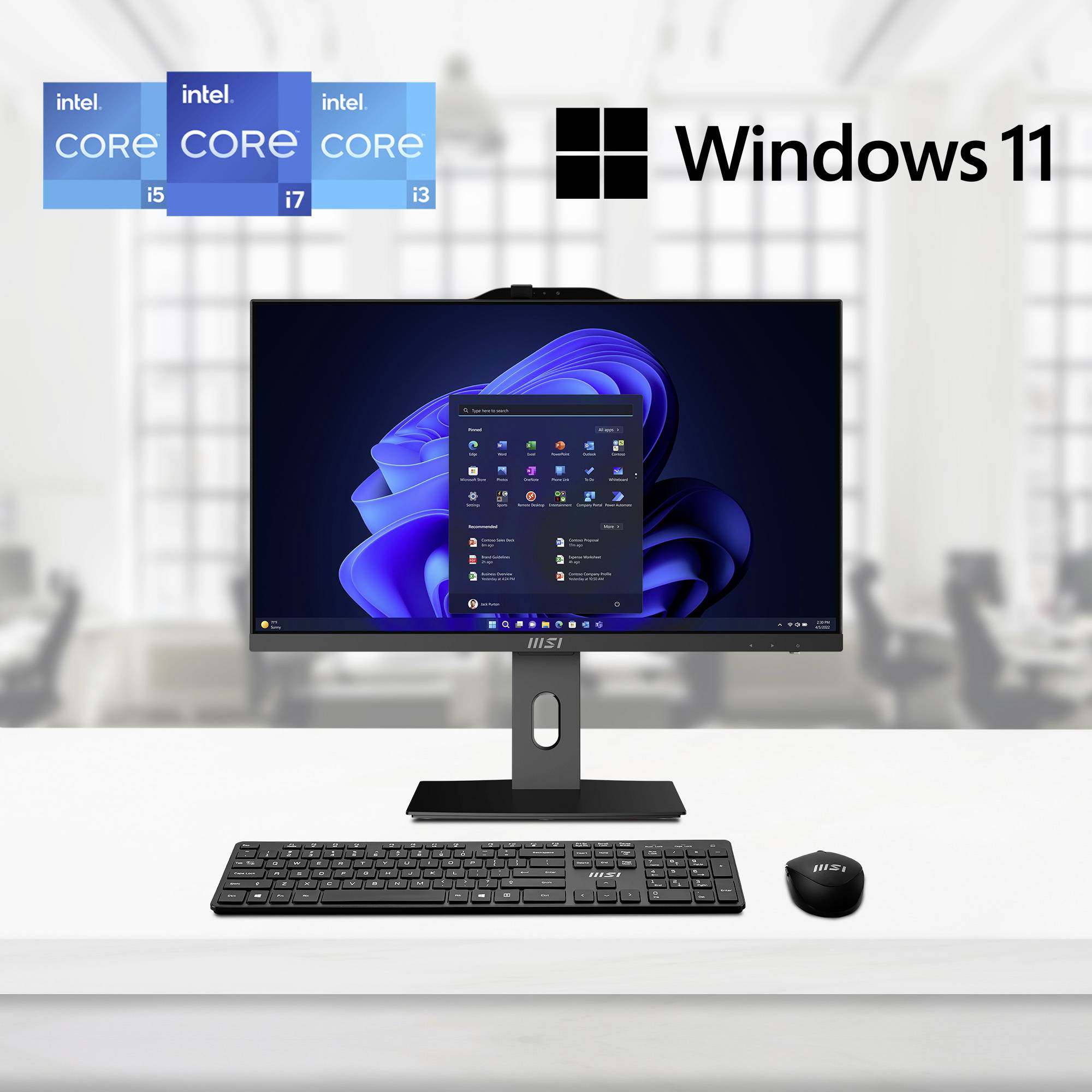 MSI All-in-One PC PRO AP242P 14M-633DE 60.5cm (23.8 Zoll) Full HD Intel® Core™ i7 i7-14700 16GB RAM 512GB SSD Win 11 Pro 00AE062