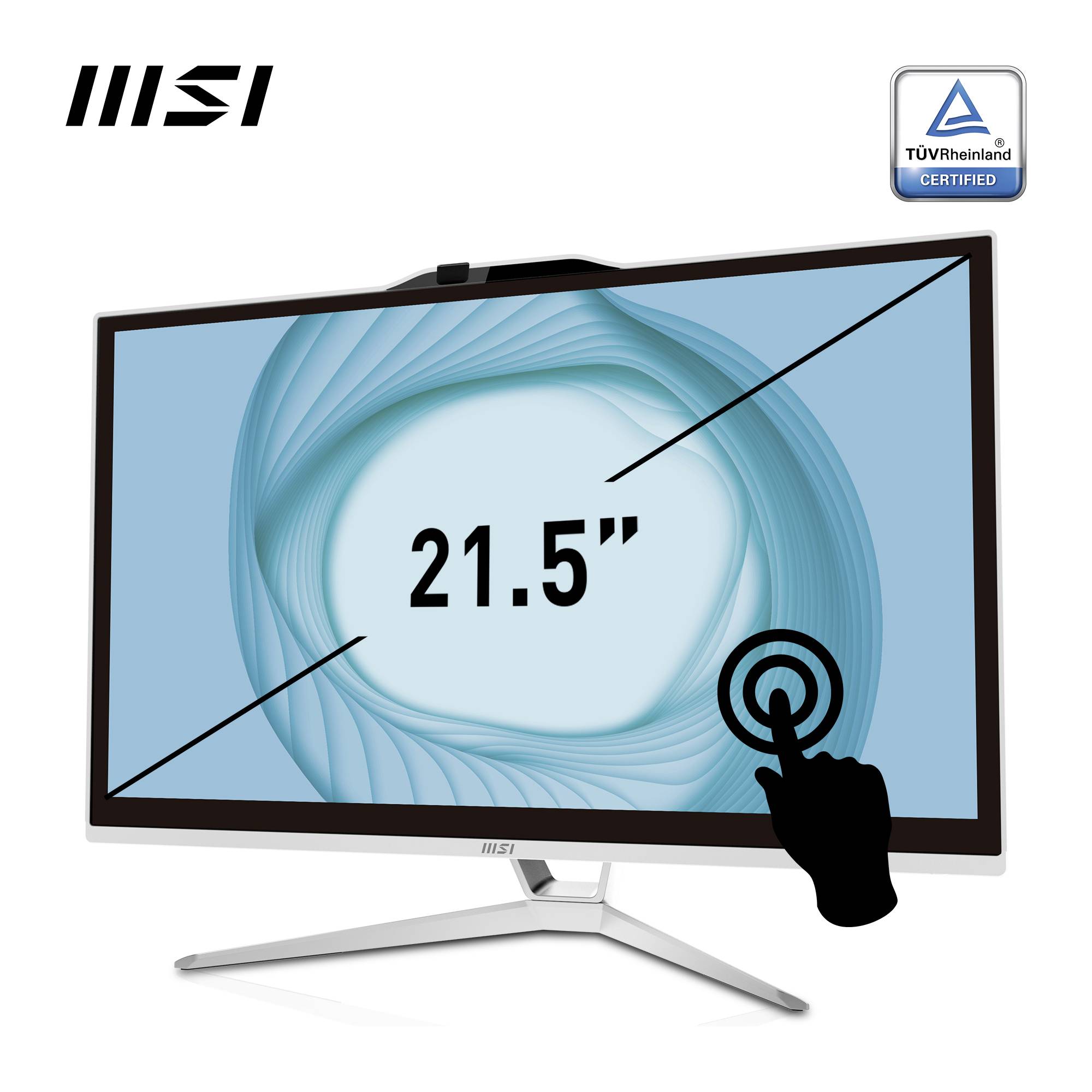 MSI All-in-One PC PRO AP222T 13M-221DE 54.6 cm (21.5 Zoll) Full HD Intel® Pentium® G7400 4 GB RAM 128 GB SSD 00AC0112-221