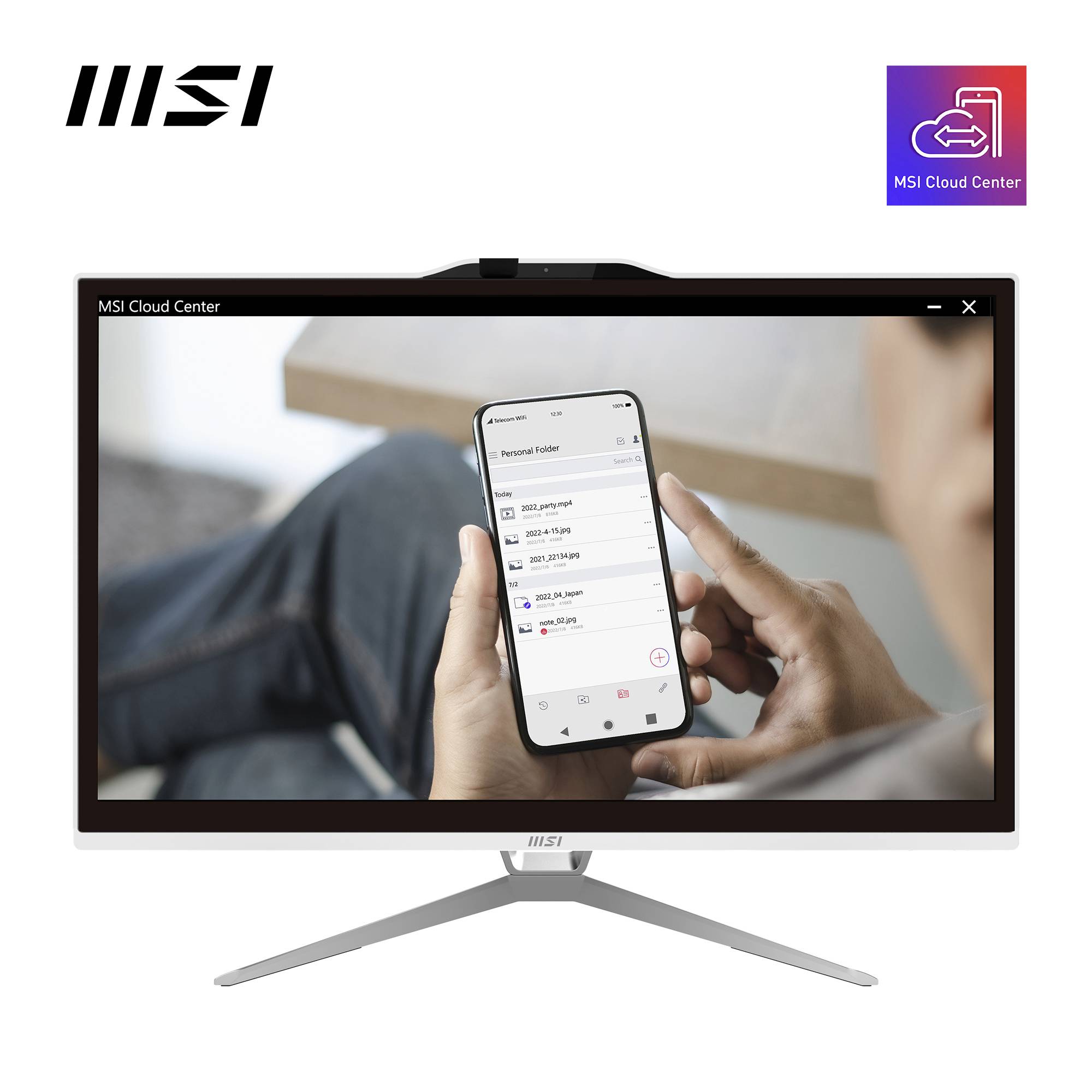 MSI All-in-One PC PRO AP222T 13M-221DE 54.6 cm (21.5 Zoll) Full HD Intel® Pentium® G7400 4 GB RAM 128 GB SSD 00AC0112-221