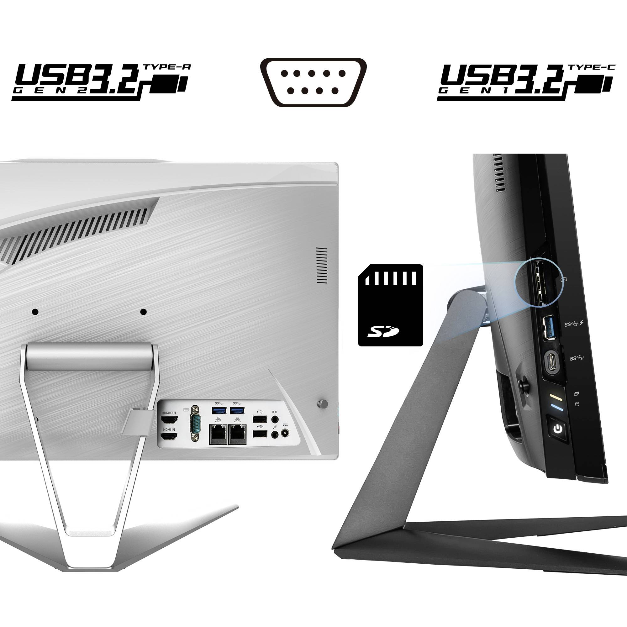 MSI All-in-One PC PRO AP222T 13M-221DE 54.6 cm (21.5 Zoll) Full HD Intel® Pentium® G7400 4 GB RAM 128 GB SSD 00AC0112-221