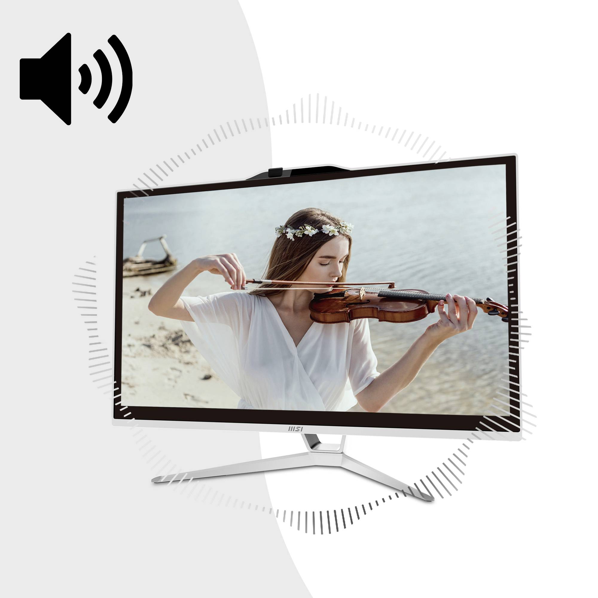 MSI All-in-One PC PRO AP222T 13M-221DE 54.6 cm (21.5 Zoll) Full HD Intel® Pentium® G7400 4 GB RAM 128 GB SSD 00AC0112-221