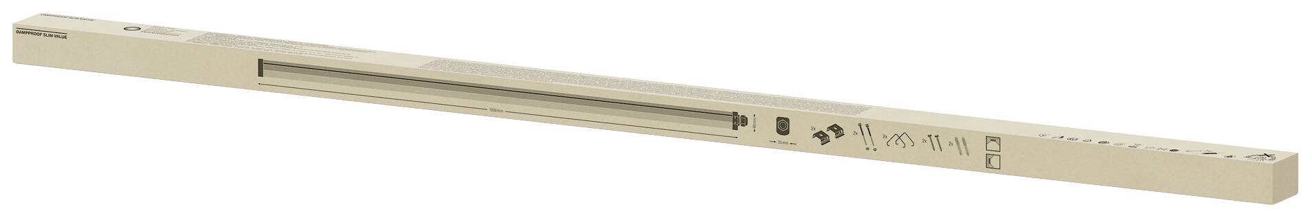 LEDVANCE DP SLIMVALUE 1200 36W-6500K IP65 LEDV LED-Feuchtraumleuchte LED 36W Kaltweiß Weiß