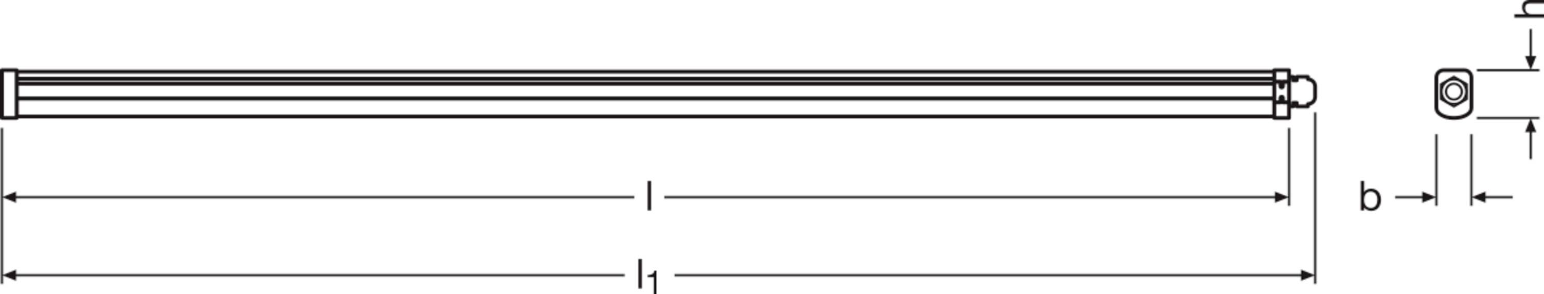 LEDVANCE DP SLIMVALUE 1200 36W-6500K IP65 LEDV LED-Feuchtraumleuchte LED 36W Kaltweiß Weiß