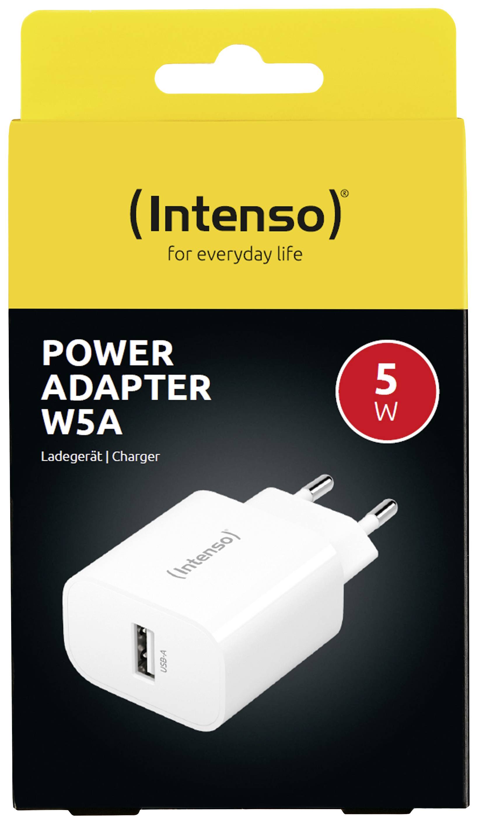 Intenso W5A USB Ladegerät 5 W 1x USB-A Weiß Innenbereich