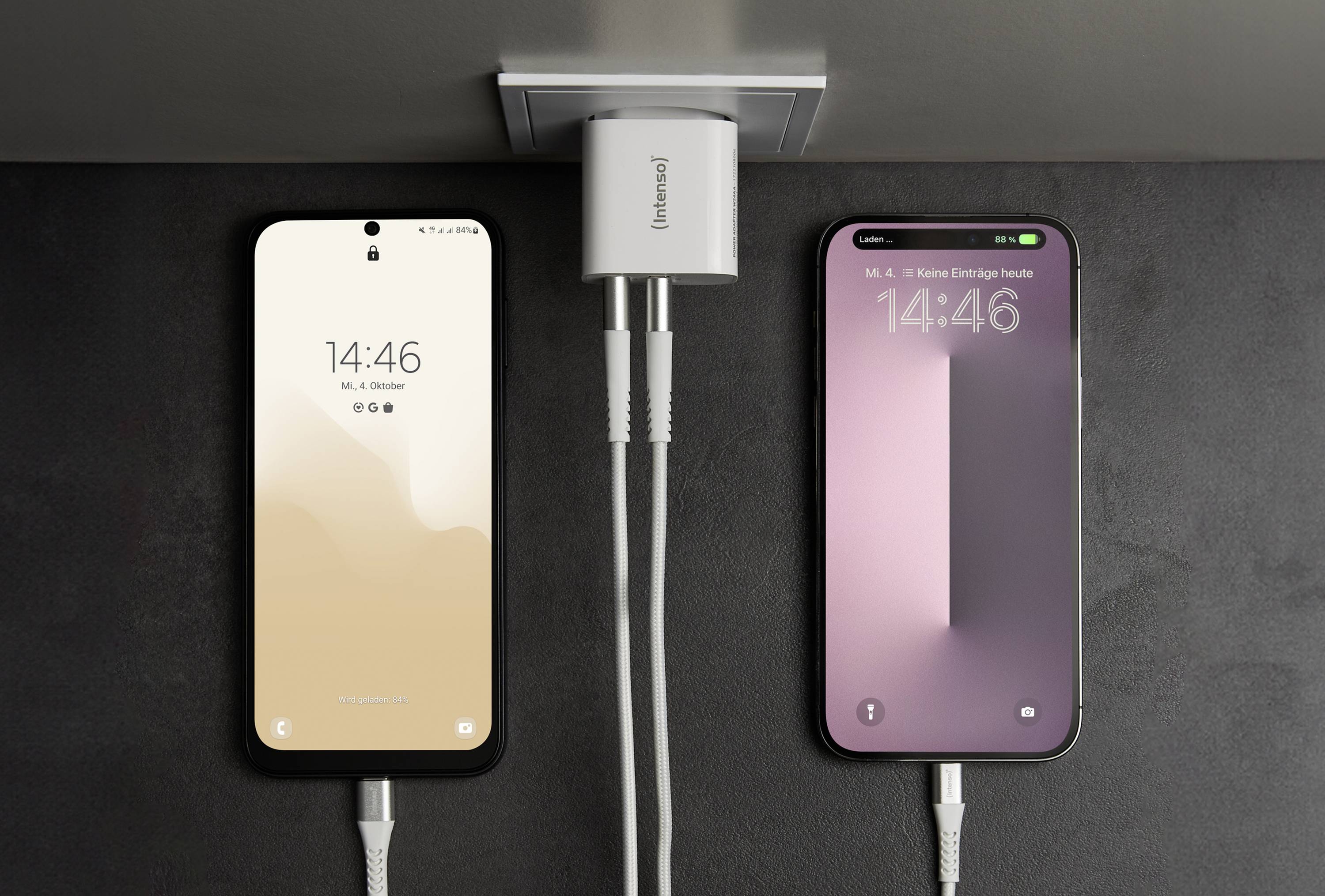 Intenso W24AA USB Ladegerät 24W 2x USB-A Weiß Innenbereich