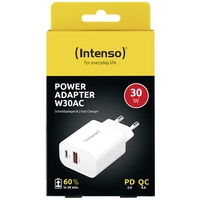 Intenso W30AC USB Ladegerät 30W 1x USB-A, 1x USB-C® Weiß Innenbereich USB Power Delivery (USB-PD) Intenso W30AC USB Ladegerät 30W 1x USB-A, 1x USB-C® Weiß Innenbereich USB Power Delivery (USB-PD)