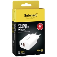 Intenso W30AC USB Ladegerät 30W 1x USB-A, 1x USB-C® Weiß Innenbereich USB Power Delivery (USB-PD) Intenso W30AC USB Ladegerät 30W 1x USB-A, 1x USB-C® Weiß Innenbereich USB Power Delivery (USB-PD)