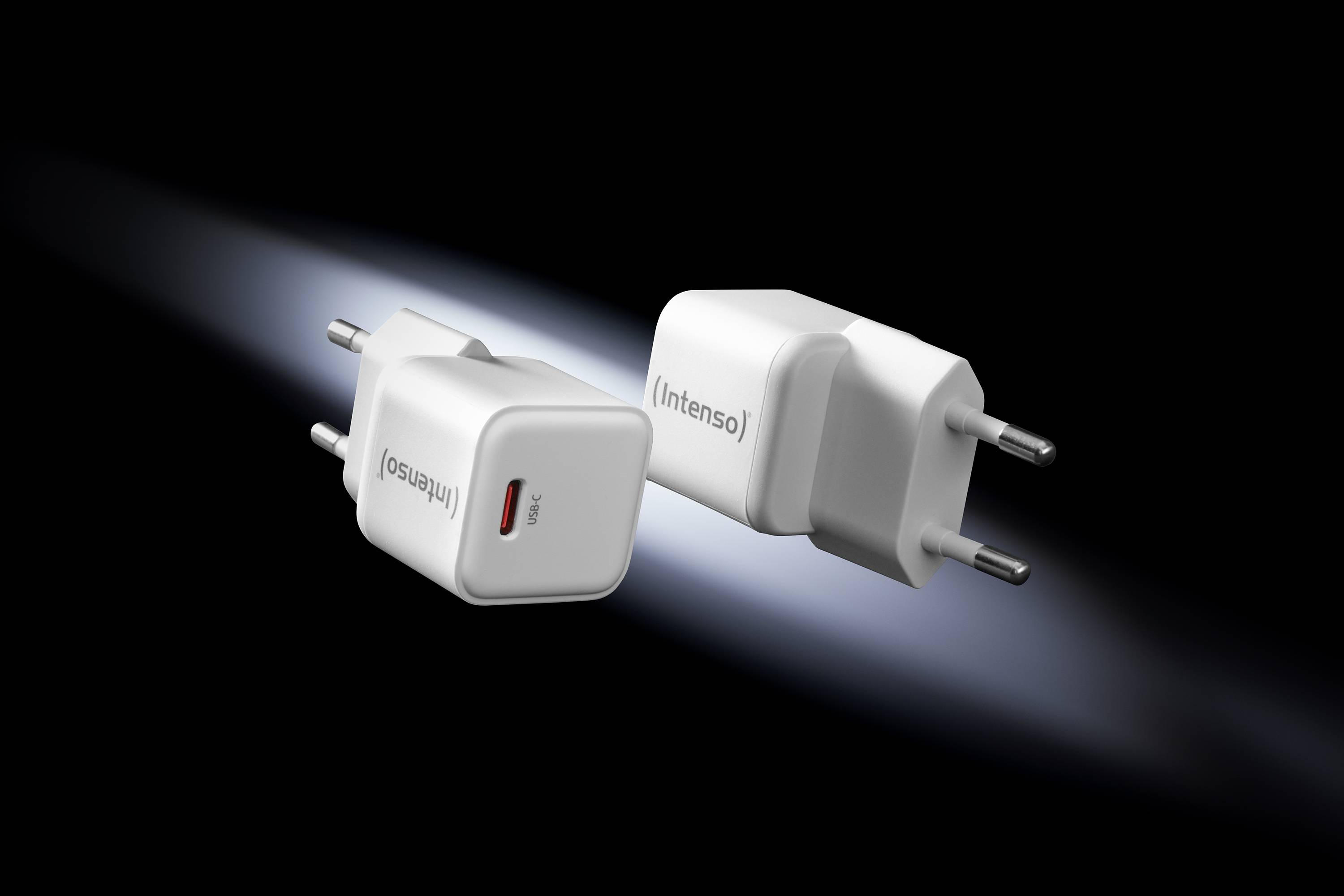 Intenso W30C GaN USB Ladegerät 30W 1x USB-C® Weiß Innenbereich GaN, USB Power Delivery (USB-PD)