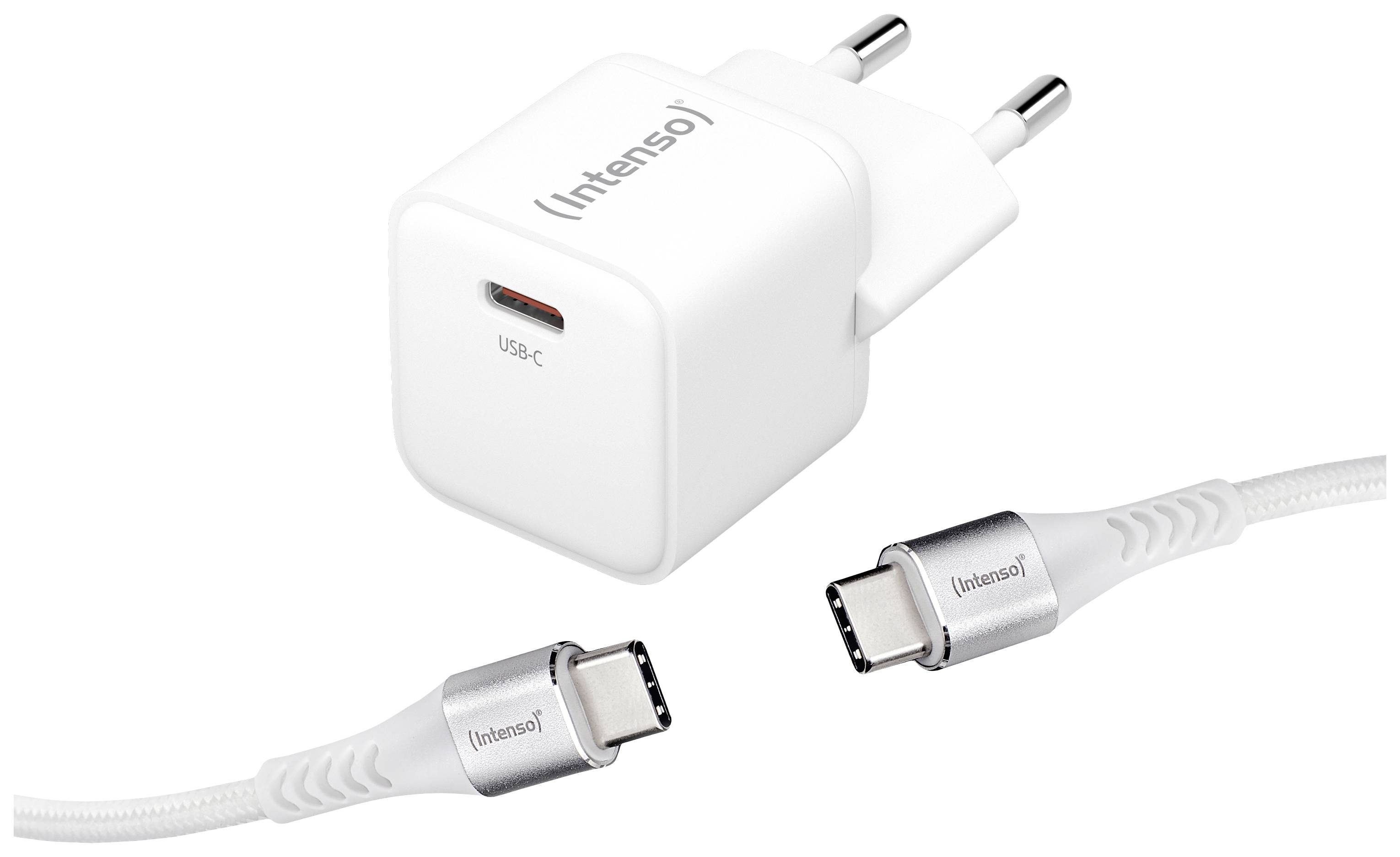 Intenso W30C + C315C USB Ladegerät USB-C® Weiß Innenbereich GaN, USB Power Delivery (USB-PD)