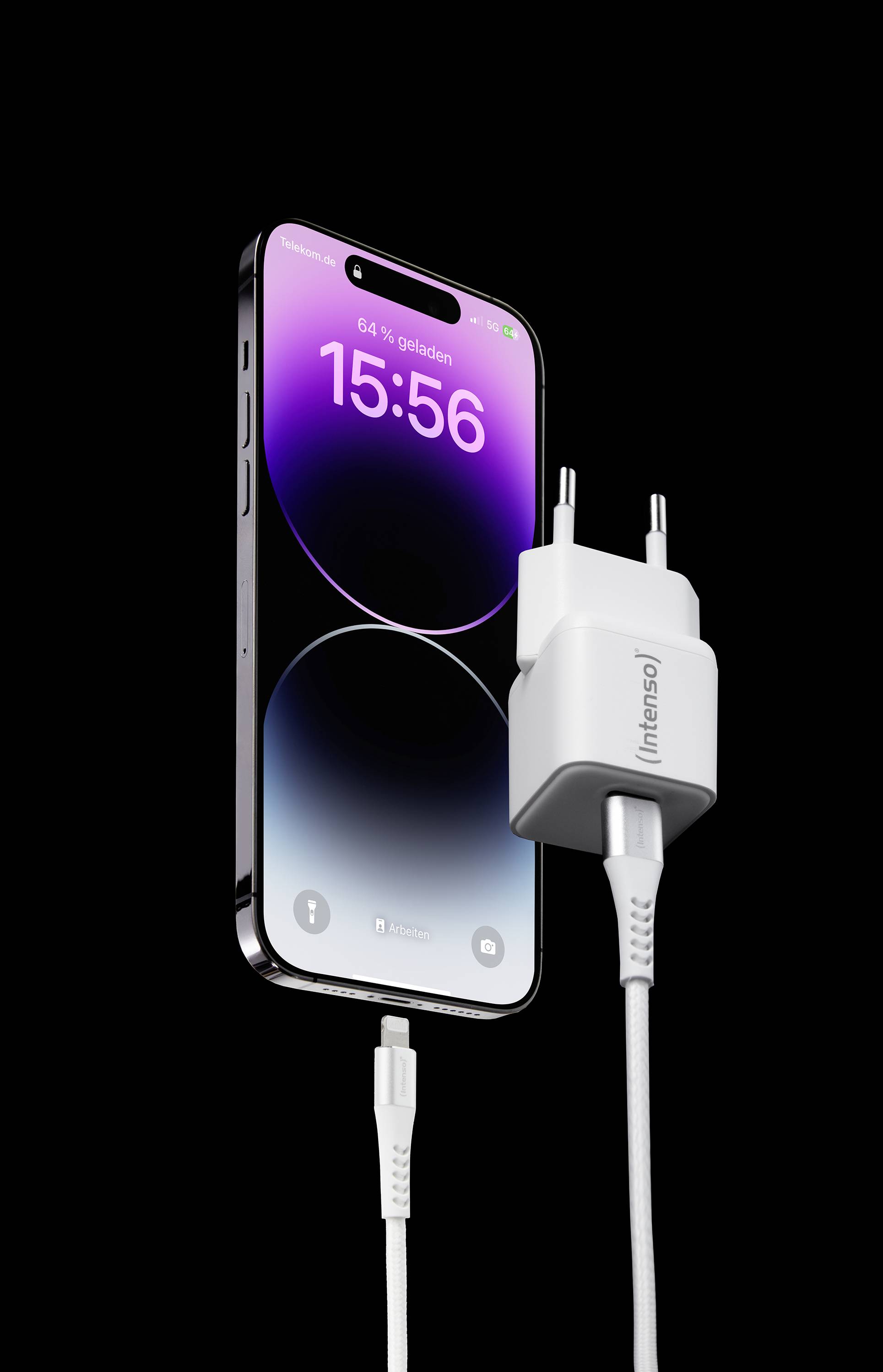Intenso W30C GaN + C315L USB Ladegerät 30W 1x USB-C®, 1x Apple Lightning Weiß Innenbereich GaN, USB Power Delivery (USB-PD)
