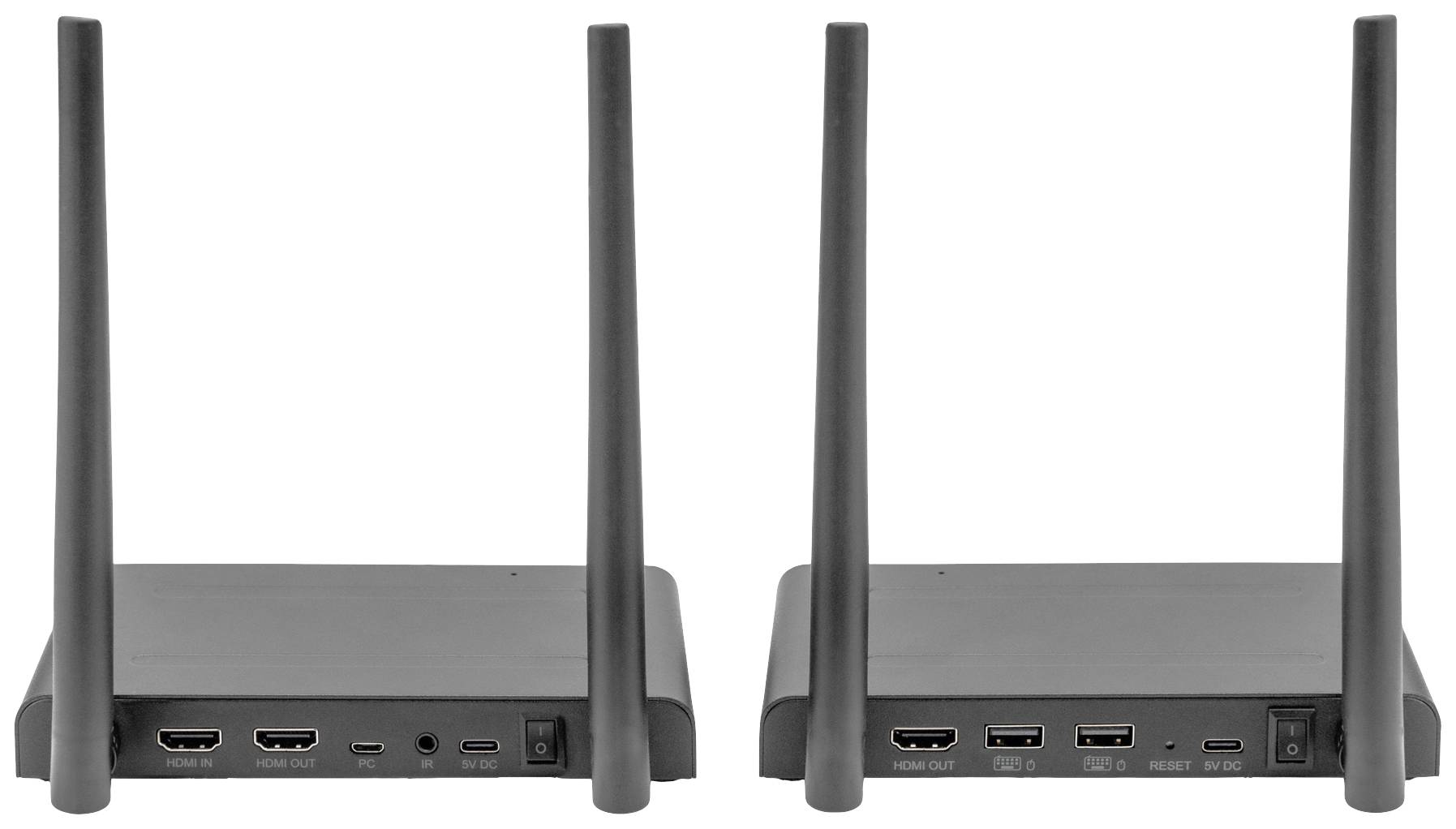 Digitus DS-55328 HDMI-Funkübertragung (Set) 150m 3840 x 2160 Pixel 4fach Multi Viewer, Digital Whiteboard-Funktion