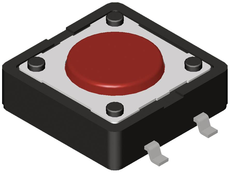 Diptronics DTSM-61K-V-T/R Tastschalter 12 V/DC 50mA 1 x Aus/Ein tastend (L x B x H) 9 x 6.20 x 4.30mm