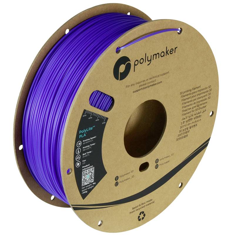 Polymaker PA02071 Temperature Color Changing Filament PLA Farbwechsel 1.75mm 1000g Purple, Pink, Transluzent PolyLite™ 1St.