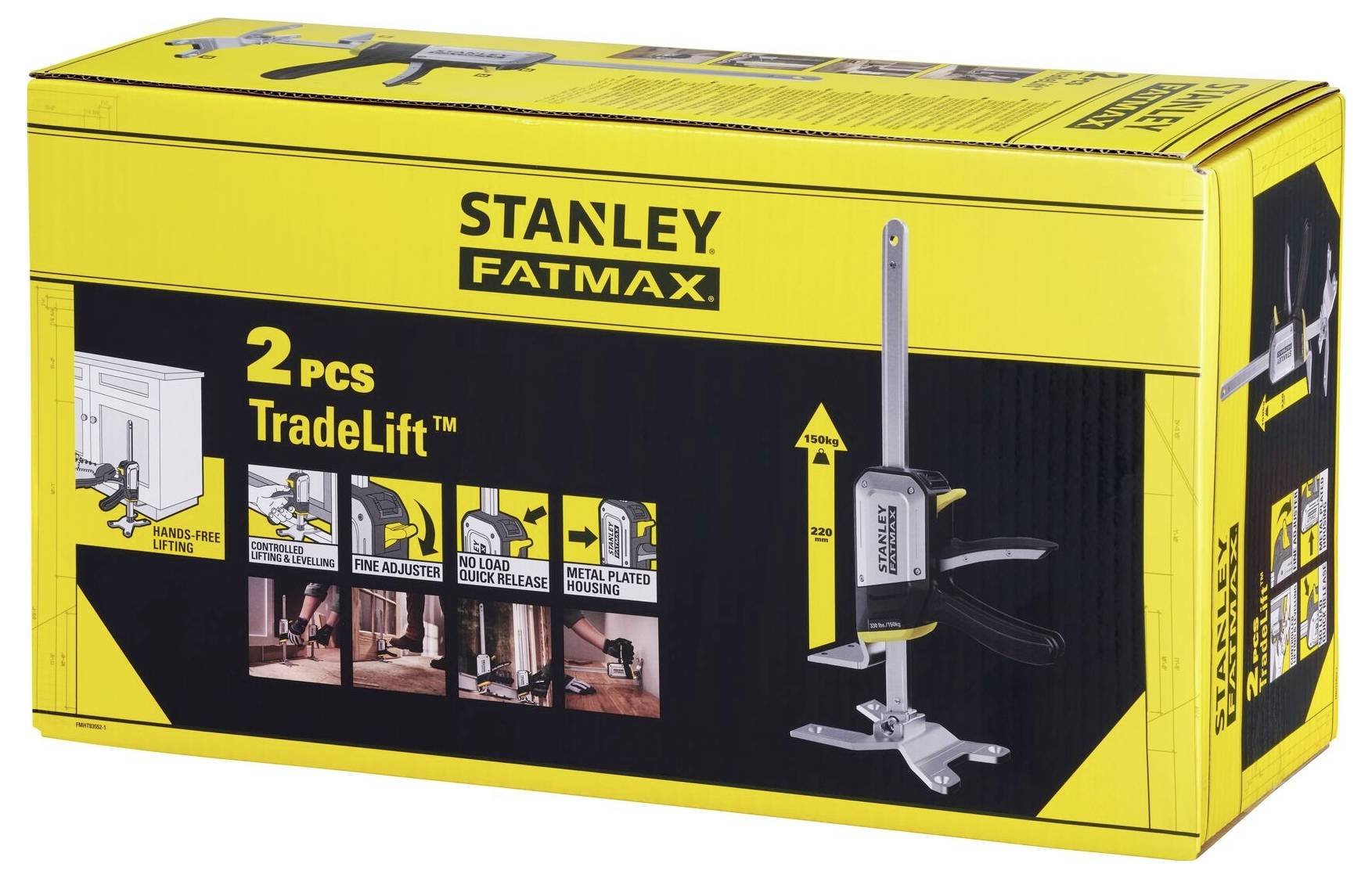 STANLEY FMHT83552-1 Einhand-Montagewerkzeug Tradelift Set Tragkraft (max.) 150kg Inhalt 2St.