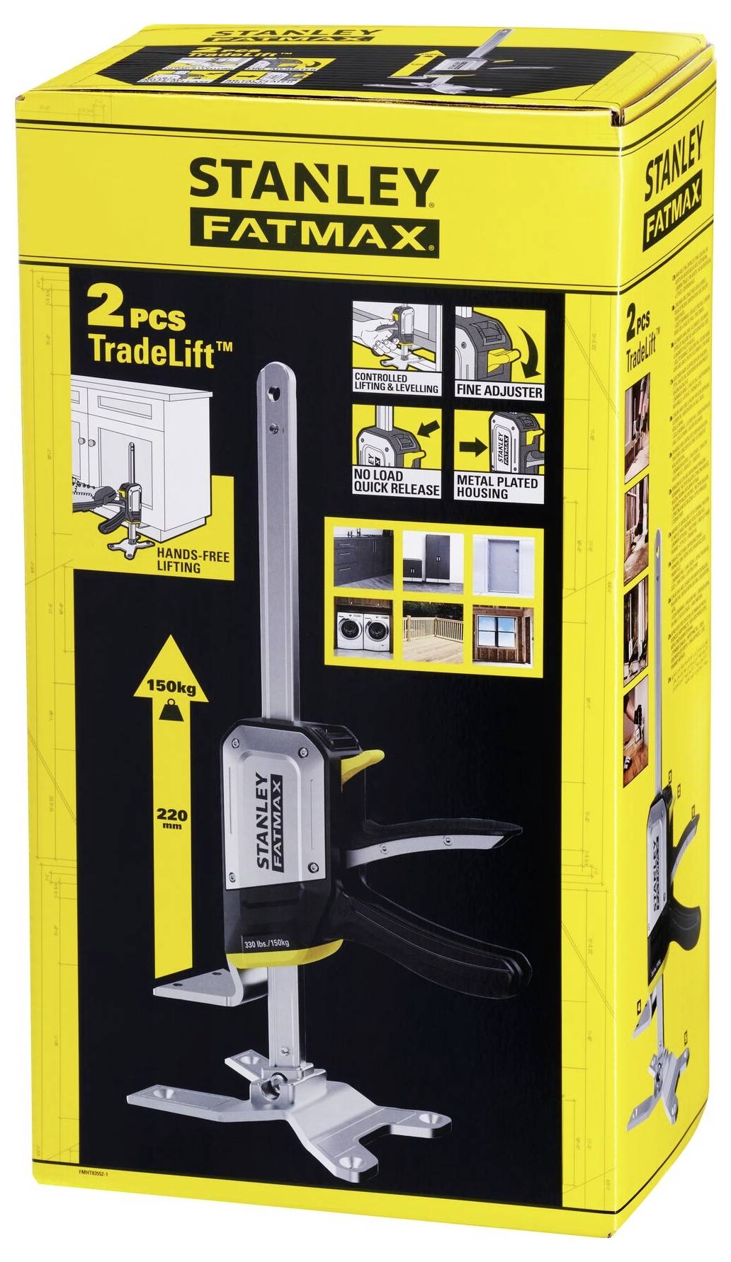 STANLEY FMHT83552-1 Einhand-Montagewerkzeug Tradelift Set Tragkraft (max.) 150kg Inhalt 2St.
