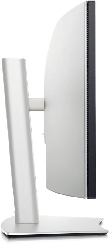 Seitenansicht eines schlanken Computermonitors mit schmalem Rahmen und stabilem Standfuß, der modernes Design und Ergonomie betont.