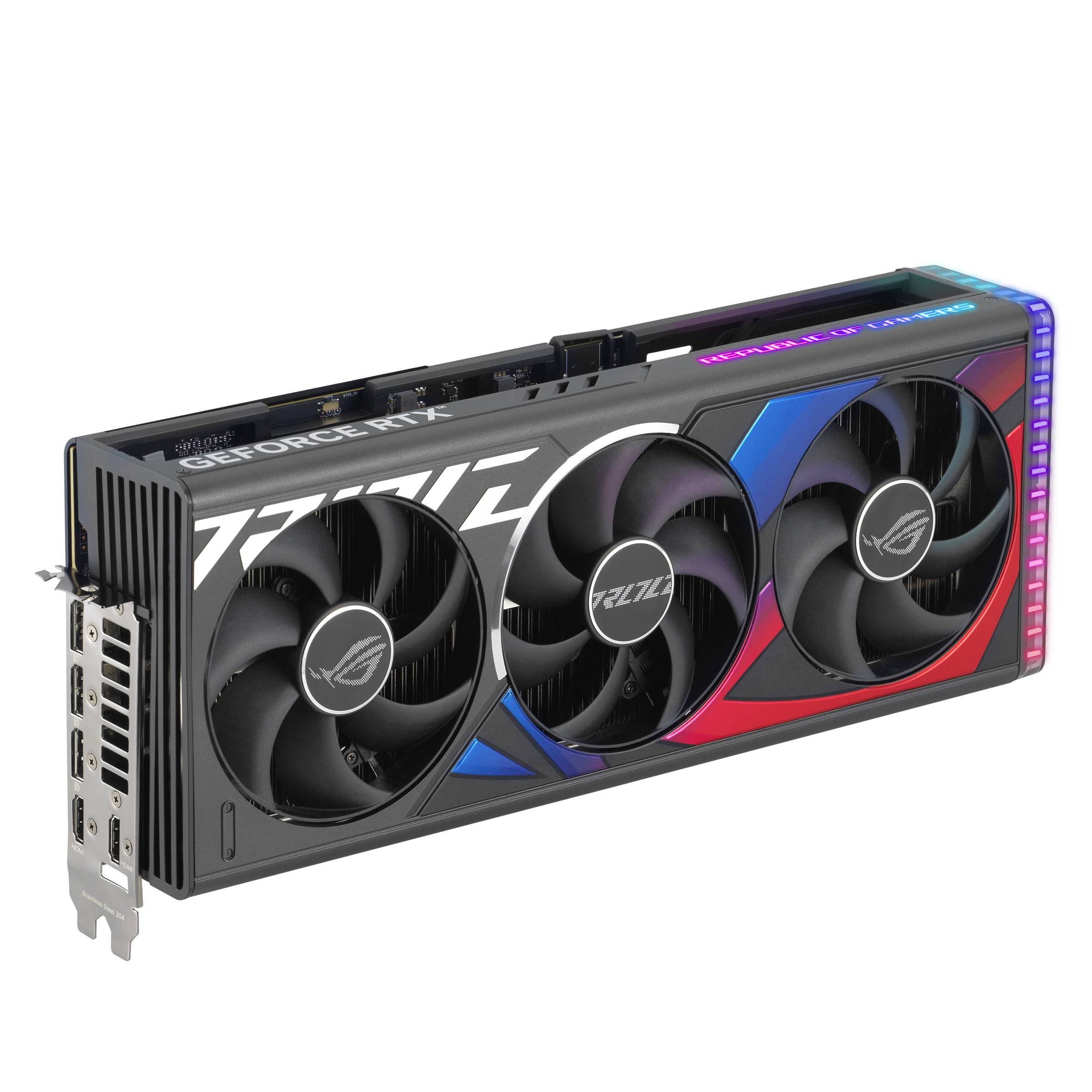 Asus Grafikkarte Nvidia GeForce RTX 4090 ROG Strix BTF Gaming OC 24GB GDDR6X-RAM PCIe x16 HDMI®, DisplayPort RGB Beleuchtung