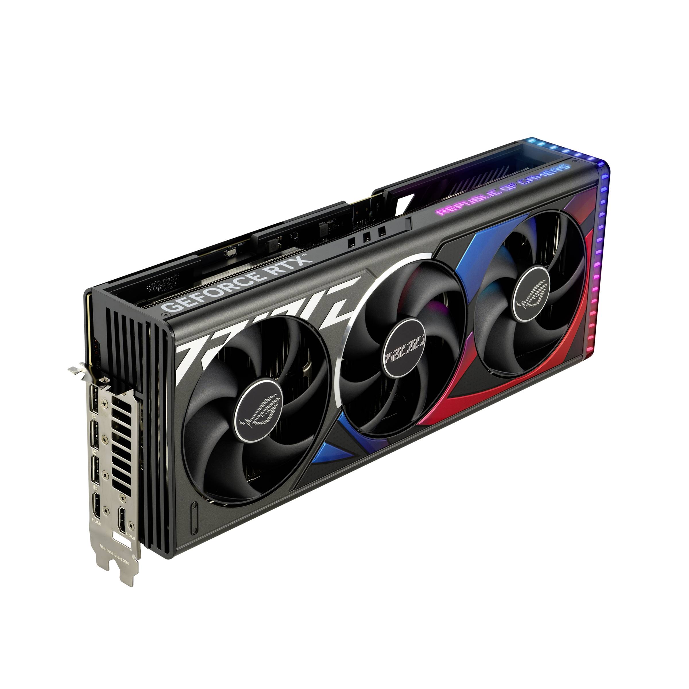 Asus Grafikkarte Nvidia GeForce RTX 4090 ROG Strix BTF Gaming OC 24GB GDDR6X-RAM PCIe x16 HDMI®, DisplayPort RGB Beleuchtung