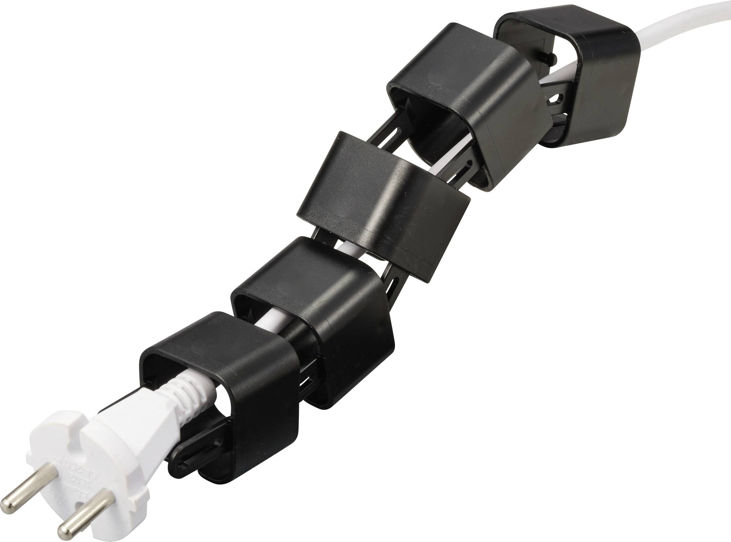 TRU COMPONENTS Modularer Kabelhalter TC-12533288 ABS Kunststoff Schwarz 35mm Inhalt: 15St.