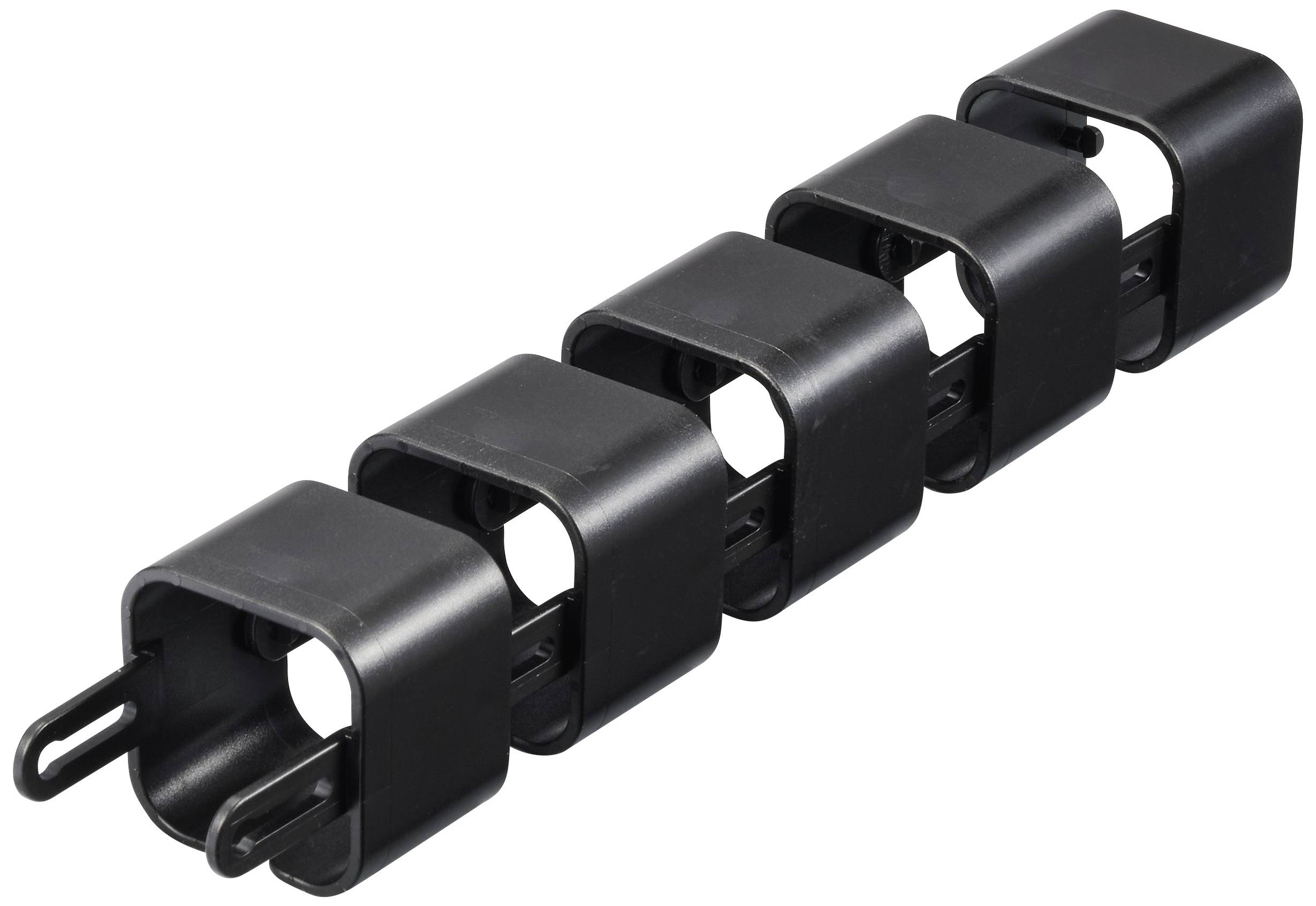TRU COMPONENTS Modularer Kabelhalter TC-12533288 ABS Kunststoff Schwarz 35mm Inhalt: 15St.