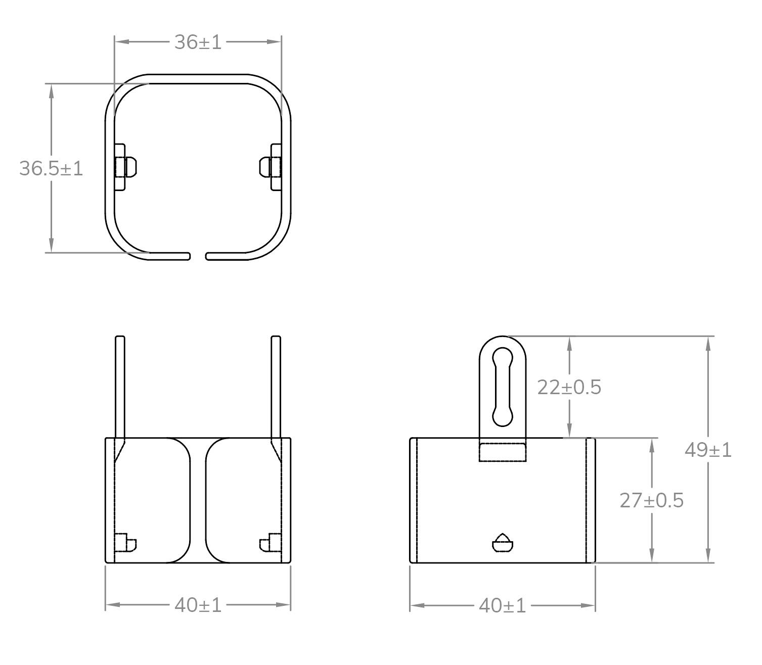 TRU COMPONENTS Modularer Kabelhalter TC-12533300 ABS Kunststoff Weiß 40mm Inhalt: 15St.