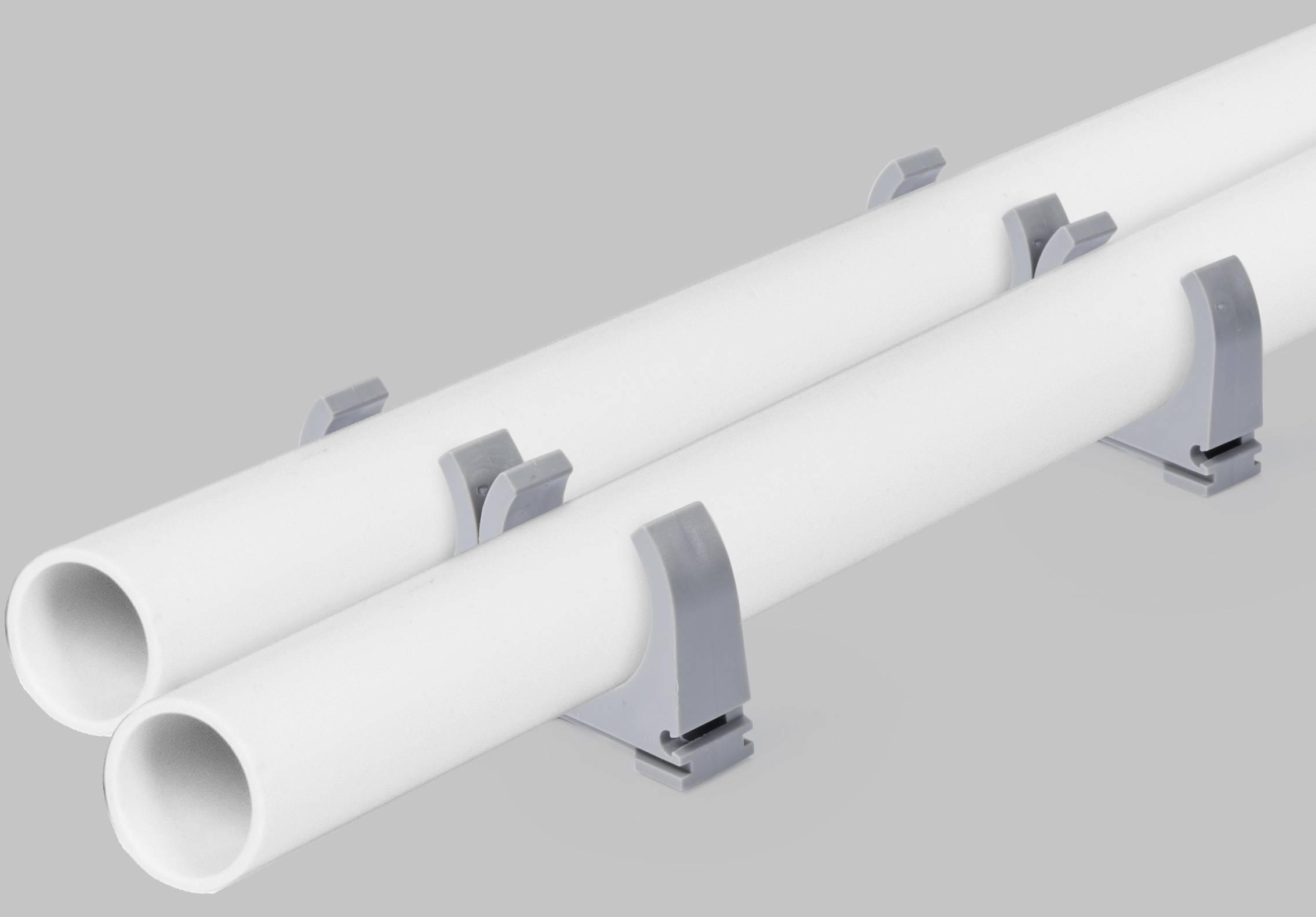 TRU COMPONENTS Kabelclip TC-12533308 Bündel-Ø-Bereich 40mm (max) Grau 20St.