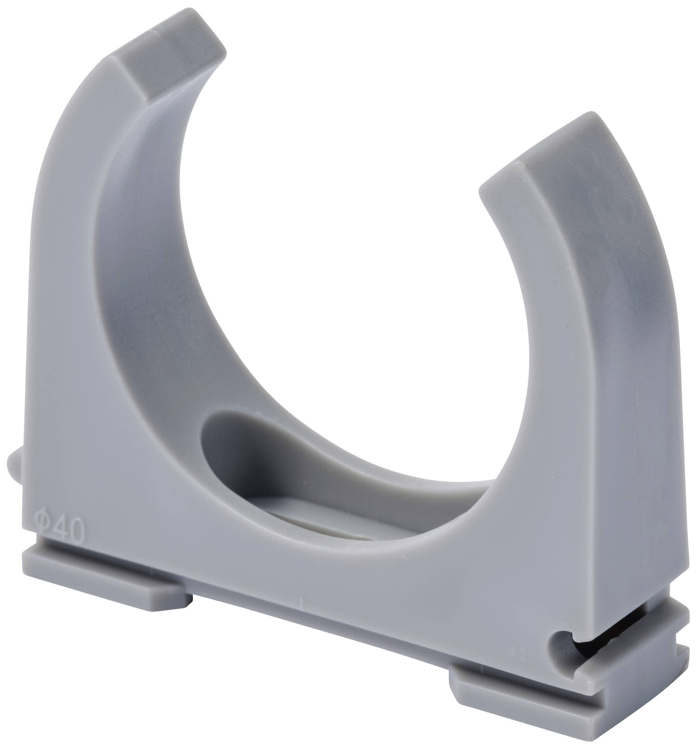 TRU COMPONENTS Kabelclip TC-12533308 Bündel-Ø-Bereich 40 mm (max) Grau 20 St.