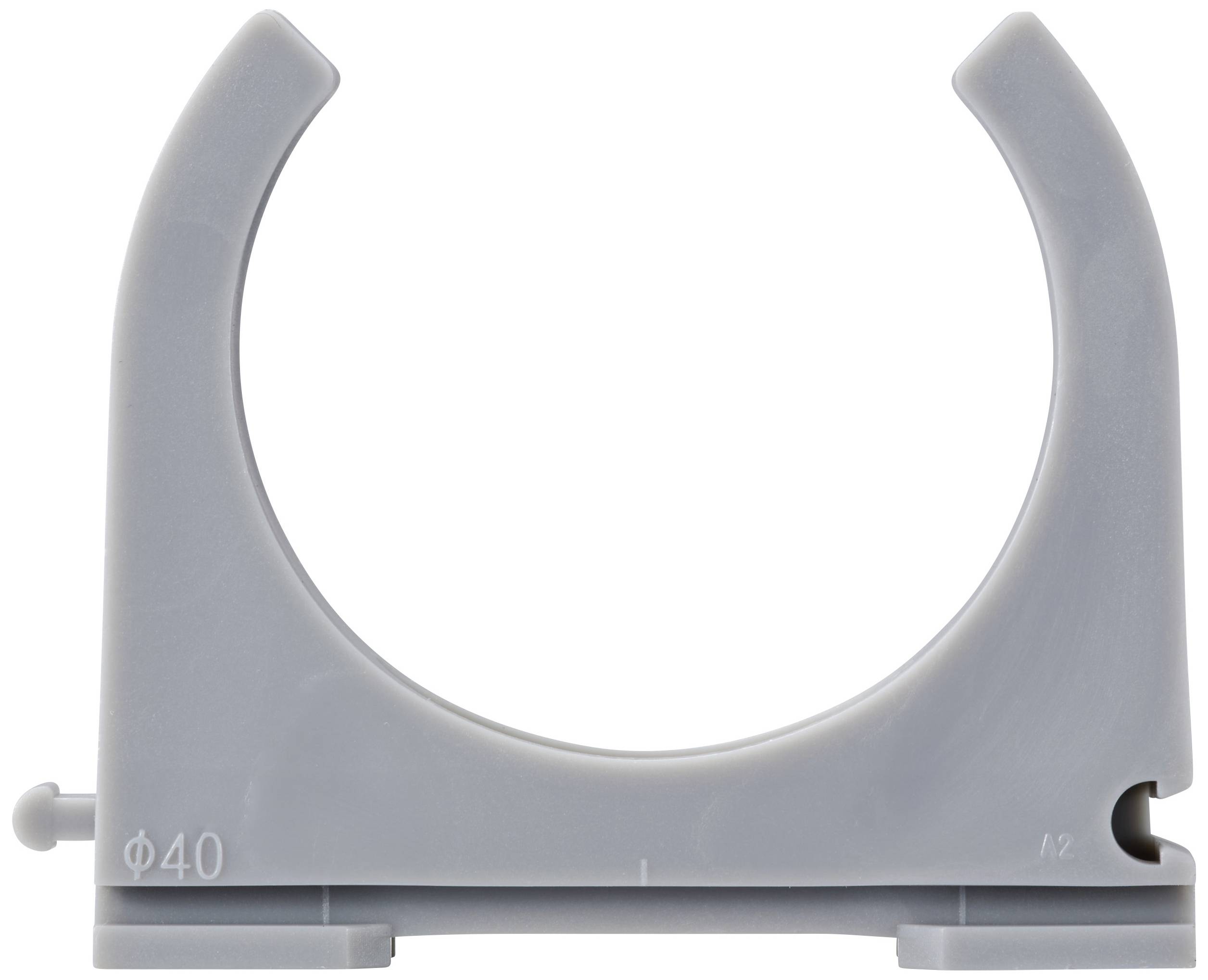 TRU COMPONENTS Kabelclip TC-12533308 Bündel-Ø-Bereich 40mm (max) Grau 20St.