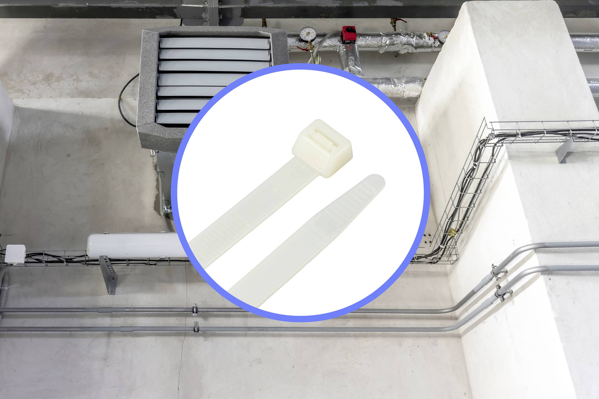 TRU COMPONENTS TC-12533312 Kabelbinder 280mm 12.7mm Naturweiß HVAC 100St.