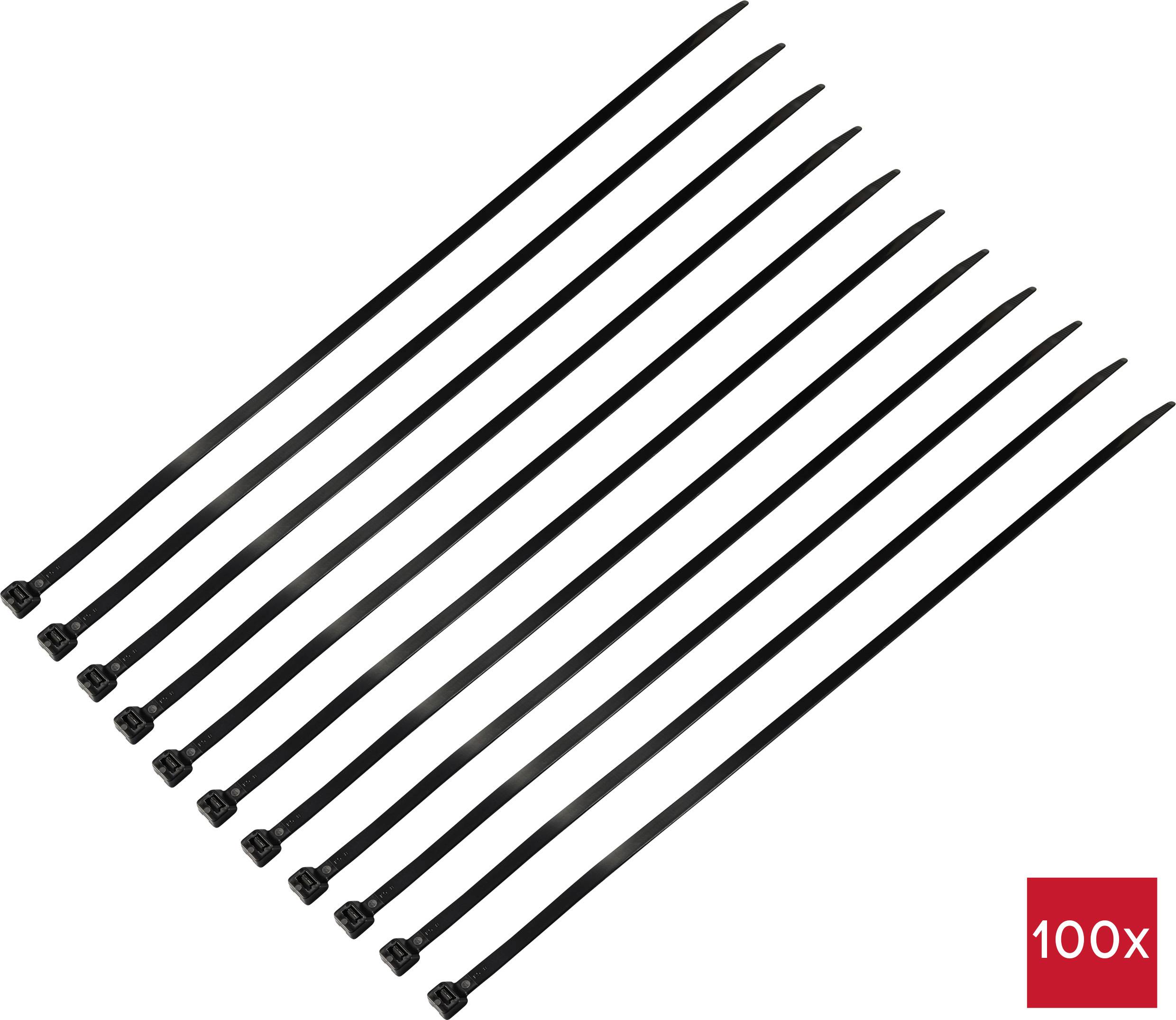 TRU COMPONENTS TC-12533368 Kabelbinder 550 mm 8 mm Schwarz 100 St.
