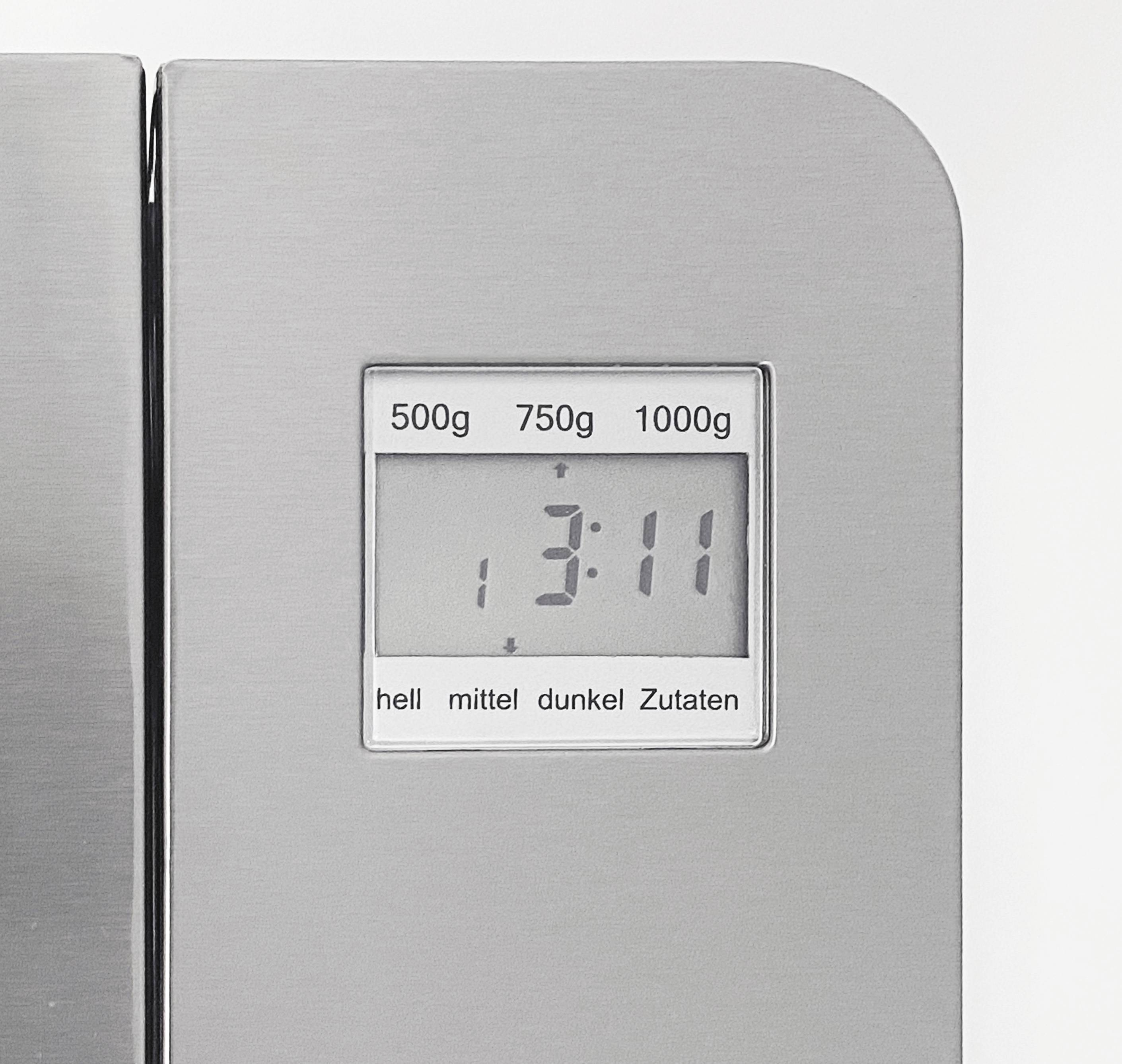 BiKitchen bake 501 Brotbackautomat mit Messbecher, mit Display 2l Inox