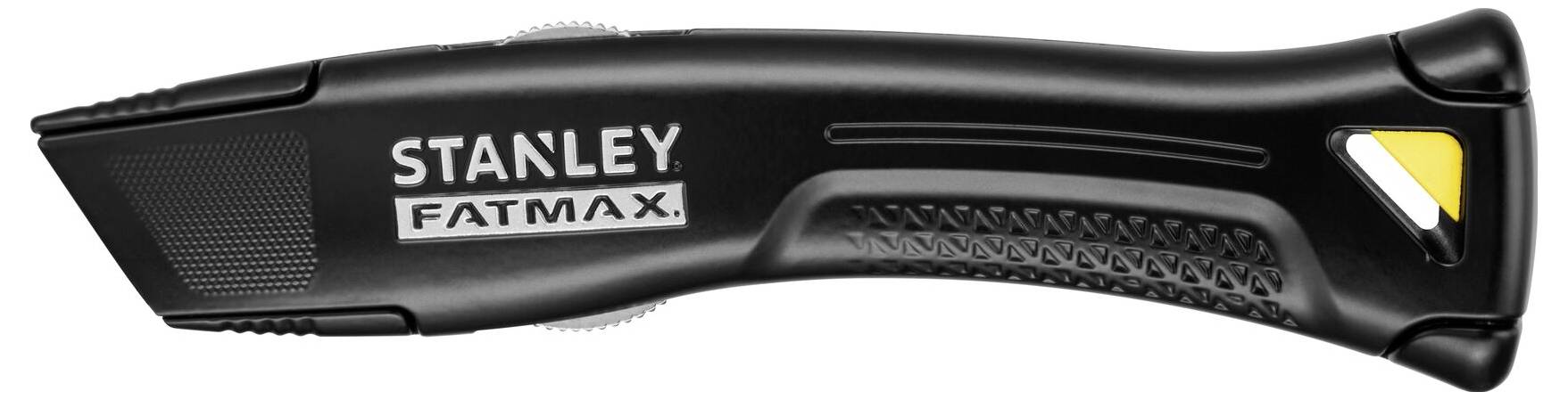 Schwarzes Universalmesser von Stanley FatMax mit ergonomischem Griff und scharfer Klinge. Ideal für handwerkliche Arbeiten.