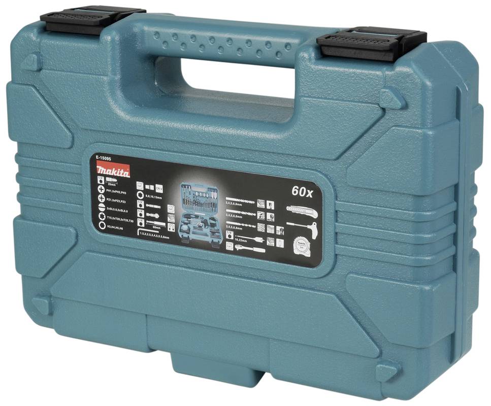 Makita E-15095 60teilig Bohrer- und Bit-Sortiment