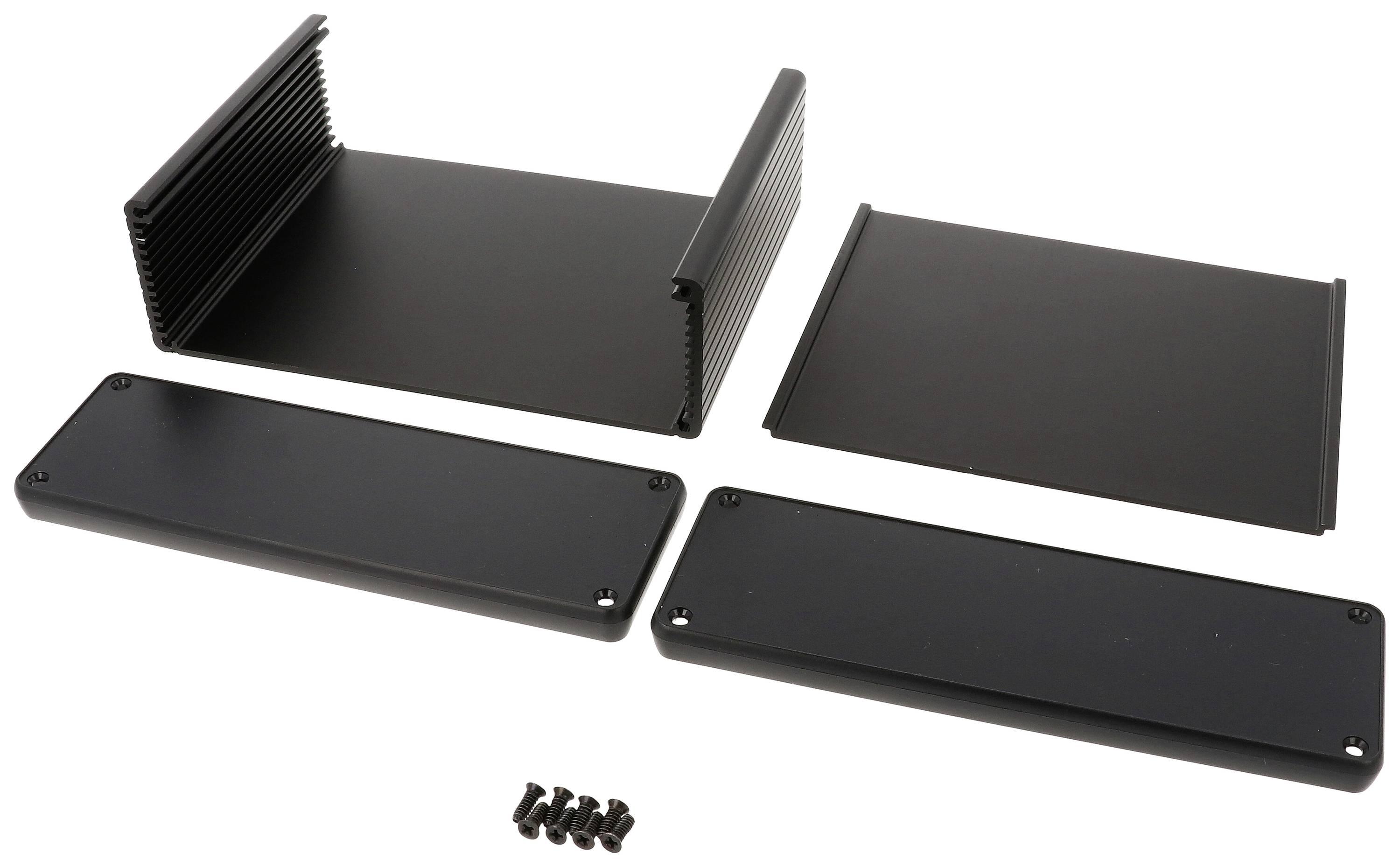 Hammond Electronics 1455T1202BK Universal-Gehäuse 120 x 165 x 52 Aluminium extrudiert Schwarz 1St.