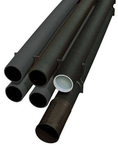 Fränkische Rohrwerke 19040110 KabuflexS1106m-St sw Wellrohr Schwarz 6m