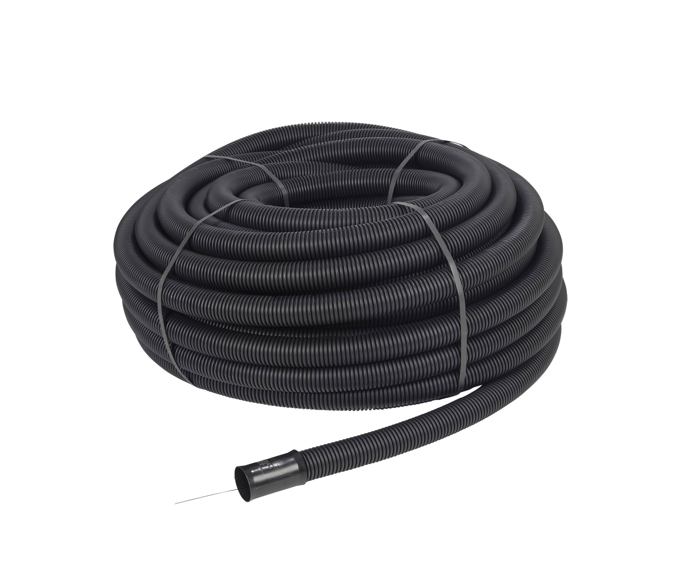 Fränkische Rohrwerke 19140110 Kabuflex-R-UV110sw Wellrohr Schwarz 50m