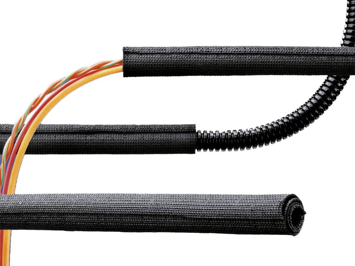 Fränkische Rohrwerke 4851900805 WPET-SC08B.50 Kabelschlauch Schwarz 50m