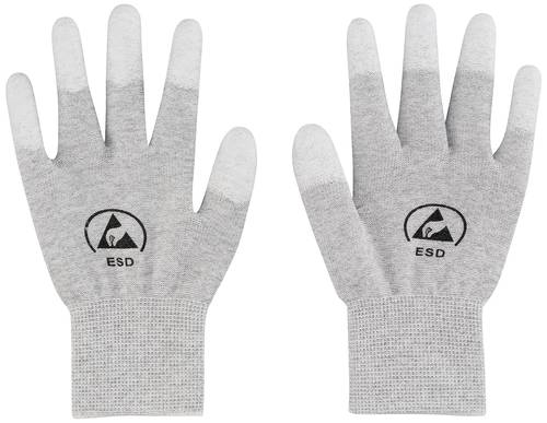TRU COMPONENTS ESD-Handschuh mit Beschichtung an den Fingerspitzen Kleider-Größe: S Polyamidfaser