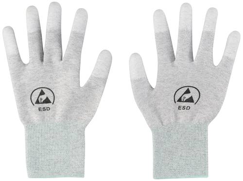TRU COMPONENTS ESD-Handschuh mit Beschichtung an den Fingerspitzen Kleider-Größe: M Polyamidfaser