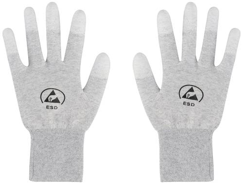 TRU COMPONENTS ESD-Handschuh mit Beschichtung an den Fingerspitzen Kleider-Größe: L Polyamidfaser
