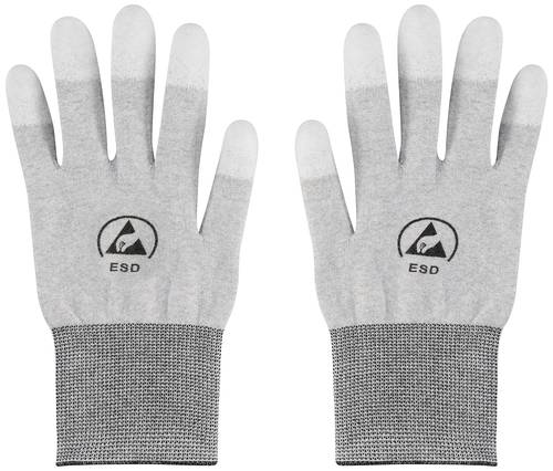 TRU COMPONENTS ESD-Handschuh mit Beschichtung an den Fingerspitzen Kleider-Größe: XL Polyamidfaser