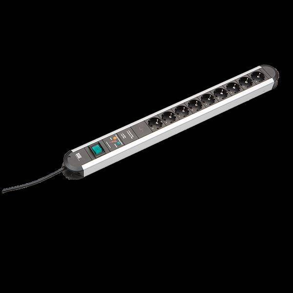 Bachmann 331072 Steckdosenleiste Silber-Schwarz 1St.