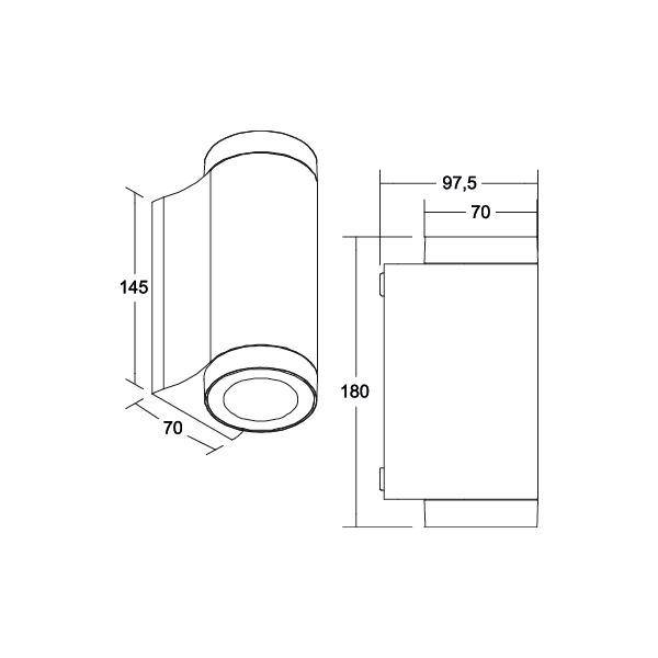 Brumberg 10131183 10131183 LED-Wandleuchte LED Schwarz